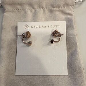 Kendra Scott Rose Gold Ear Jacket with Sand Drusy